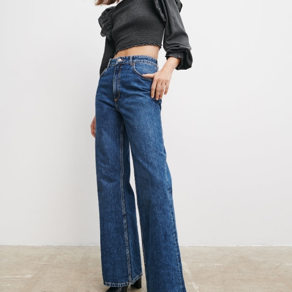 NWT ZARA  Ruffle Cable Knit Floral Sweater top - Picture 7 of 7